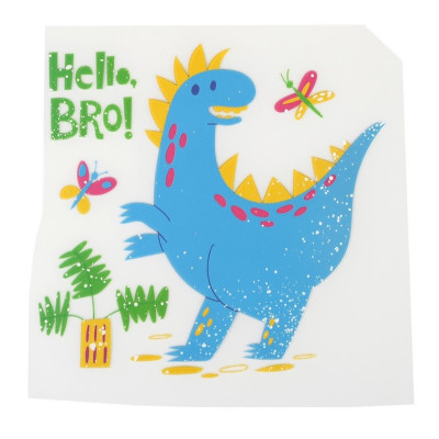 Термотрансфер Hello, Bro! 12,5 на 12 см.