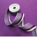 Тесьма лампасная Сиренево-белая с отстрочкой люрексом 2,8 см.