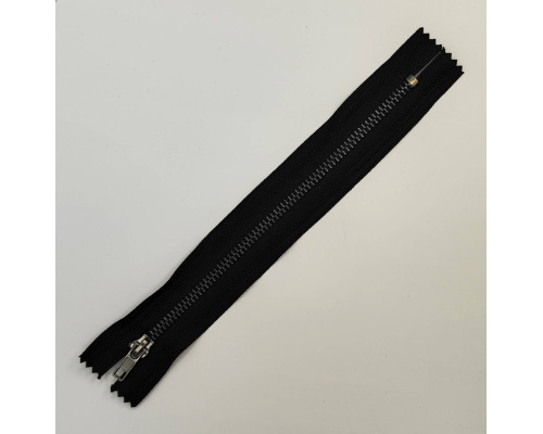 Молния джинсовая металл №5, 18 см цв.Черный