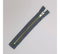 Молния MaxZipper джинсовая золото №5, 18см цв.F316 Серый