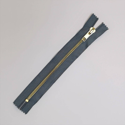 Молния MaxZipper джинсовая золото №5, 18см цв.F316 Серый