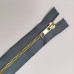 Молния MaxZipper джинсовая золото №5, 18см цв.F316 Серый