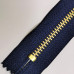 Молния MaxZipper джинсовая золото №5, 18см цв.Темно синий