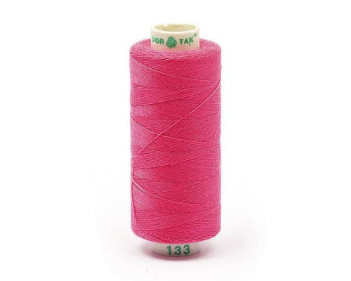 Нитки бытовые Dor Tak 40/2 366м 100% п/э, цв.133 РОЗОВЫЙ