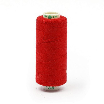 Нитки бытовые Dor Tak 40/2 366м 100% п/э, цв.138 КРАСНЫЙ