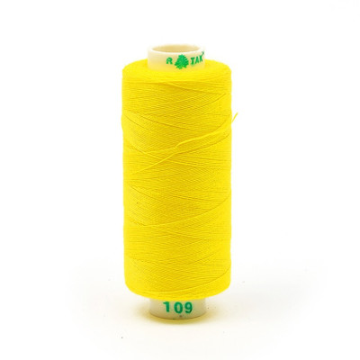 Нитки бытовые Dor Tak 40/2 366м 100% п/э, цв.109 ЖЕЛТЫЙ