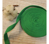 Шнур плоский зеленый 1,5 см.
