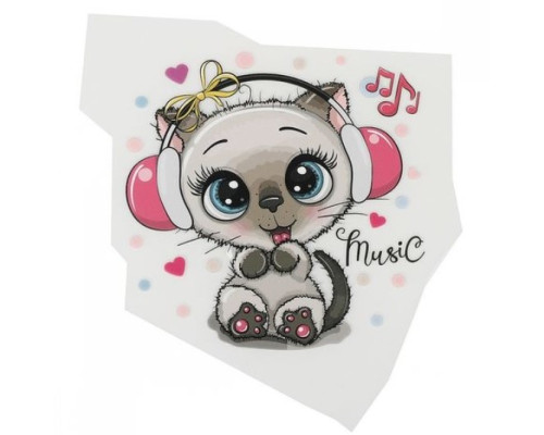 Термотрансфер Music 9 на 9 см.