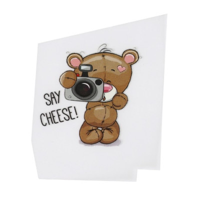 Термотрансфер Say cheese 4,8 на 5 см.