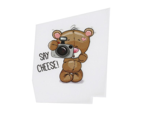 Термотрансфер Say cheese 4,8 на 5 см.