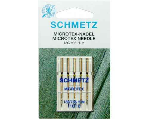 Иглы Schmetz микротекс (особо острые) для бытовых швейных машин №  110
