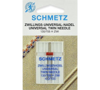 Иглы Schmetz двойная для бытовых швейных машин № 100/4
