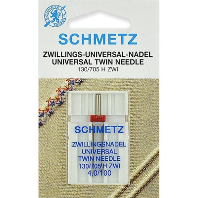 Иглы Schmetz двойная для бытовых швейных машин № 100/4