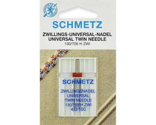 Иглы Schmetz двойная для бытовых швейных машин № 100/4