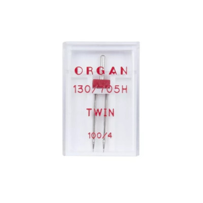 Иглы ORGAN двойные для бытовых швейных машин № 100/4